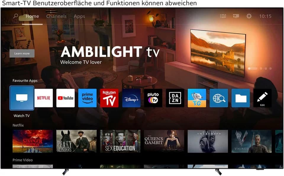 Philips 65OLED950/12 OLED-Fernseher (164 cm/65 Zoll, 4K Ultra HD, Smart-TV, Google TV, Ambilight, P5 AI, Dolby Vision & Atmos, Google TV, High-End Gaming) - Thumbnail 2
