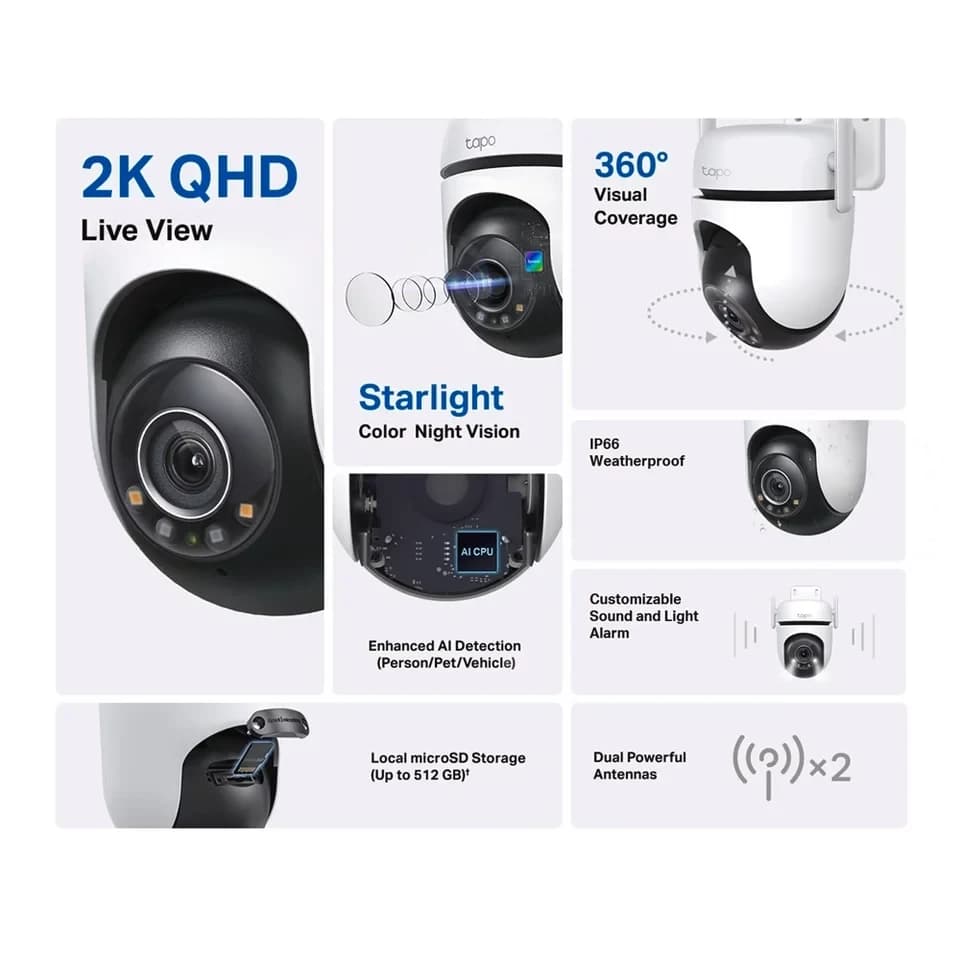 tp-link Überwachungskamera Tapo C520WS Outdoor Pan/Tilt Security IP (Außenbereich) - Thumbnail 2