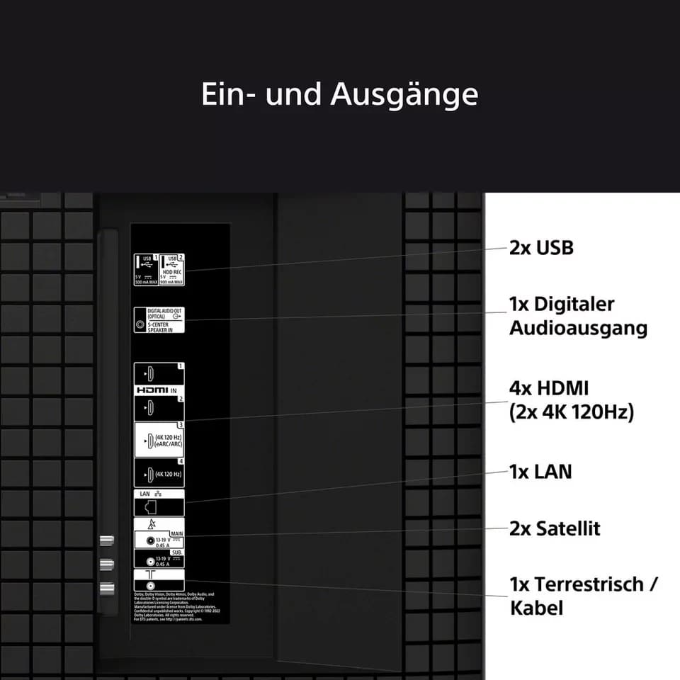 Sony K-75XR70 QLED Mini LED-Fernseher (189 cm/75 Zoll, 4K Ultra HD, Smart-TV, Google TV, BRAVIA 7, 4K HDR, Dolby Vision, Gaming Funktionen für Playstation 5) - Thumbnail 5