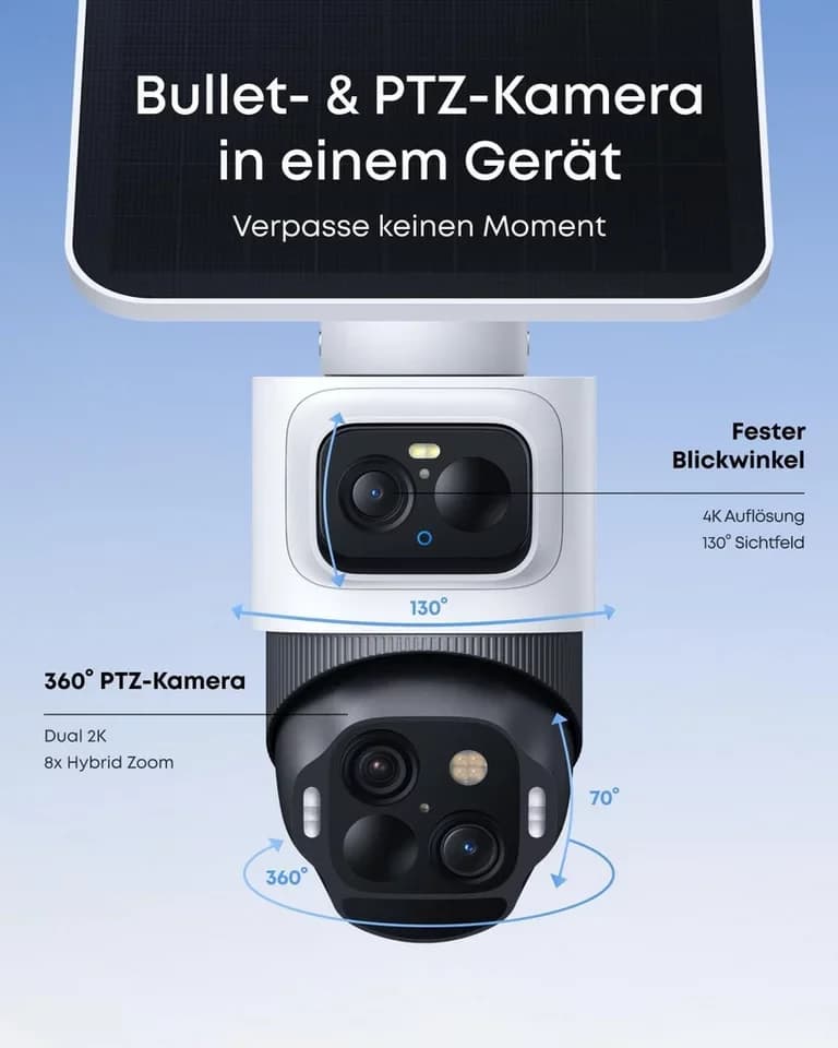 eufy Security Überwachungskamera eufy Security eufyCam S4 4K Kabellose Solar-Überwachungskamera Außen (Außenbereich, 1-tlg., eufyCam S4, Nachtsicht) - Thumbnail 2