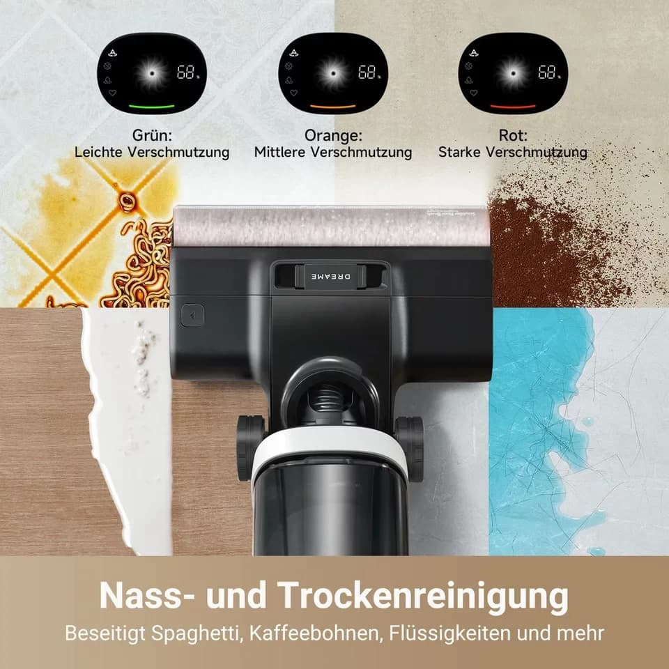 Dreame Nass-Trocken-Sauger Dreame H14pro mit 18.000 Pa Saugkraft, 400 W, Flexible und gründliche 180° Reinigung, schnelle Trocknung der Bürste - Thumbnail 9