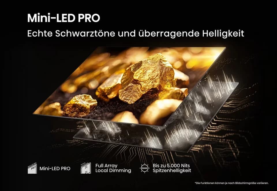 Hisense 65U8Q QLED Mini LED-Fernseher (164 cm/65 Zoll, 4K Ultra HD, Smart-TV, 4K UHD MiniLED Smart TV) - Thumbnail 10