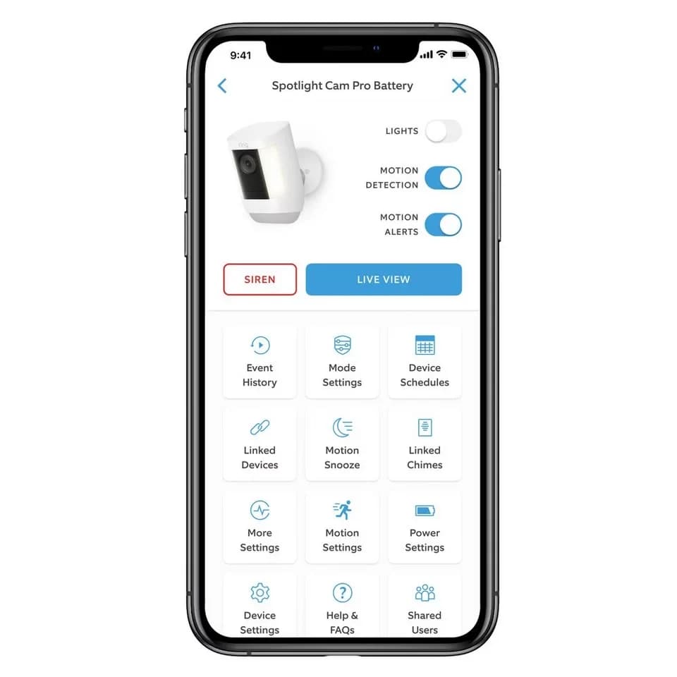 Ring Überwachungskamera ring Spotlight Cam Pro - Battery - White 8SB1S2-WEU1 WLAN IP Überwach (8SB1S2-WEU1 (Spotlight Cam Pro - Battery - White) - Thumbnail 7
