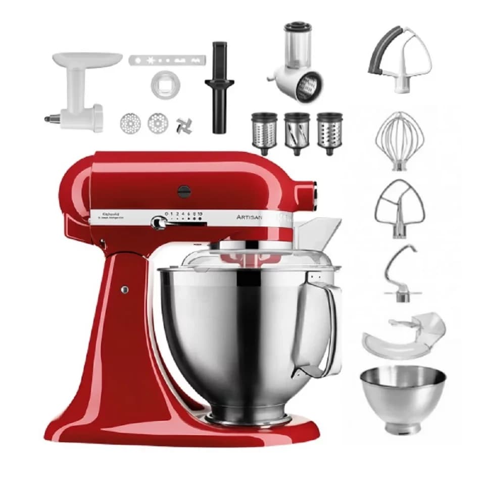 KitchenAid Küchenmaschine KitchenAid 4,8 L 5KSM185 Artisan Küchenmaschine Allrounderset - Thumbnail 2