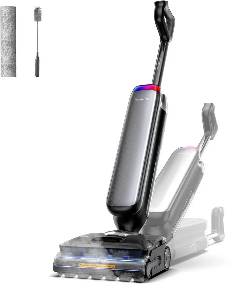 Tineco Nass-Trocken-Sauger FLOOR ONE S9 Artist Steam Pro, Dampfreiniger mit 160°C Dampfreinigung, 285 W, 22kPA Saugleistung, Selbstantrieb, 90 Minuten