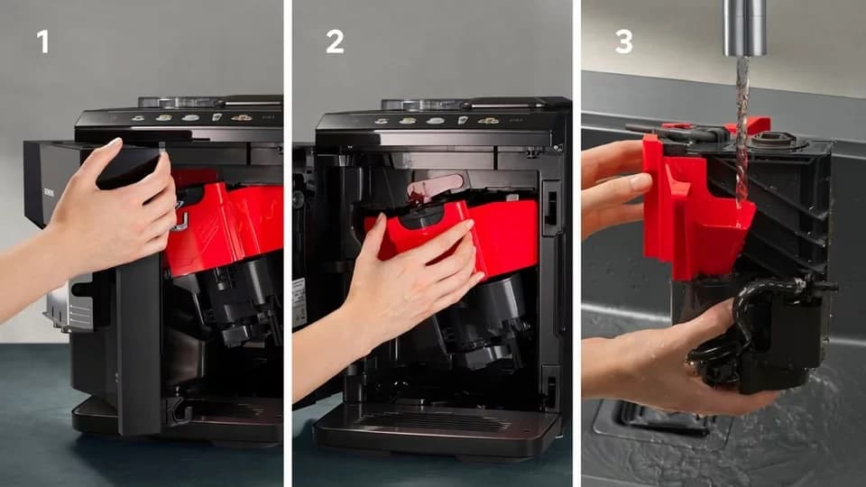 SIEMENS Kaffeevollautomat EQ500 classic TP513D09, viele Kaffeespezialitäten, OneTouch-Funktion, intuitives Farbdisplay, automatische Dampfreinigung, schwarz - Thumbnail 4