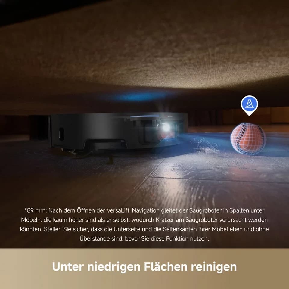 Dreame Saugroboter mit Wischfunktion Dreame X50 Master, 20.000 Pa Saugkraft, Hindernisüberwindung, kompakte Basisstation - Thumbnail 5