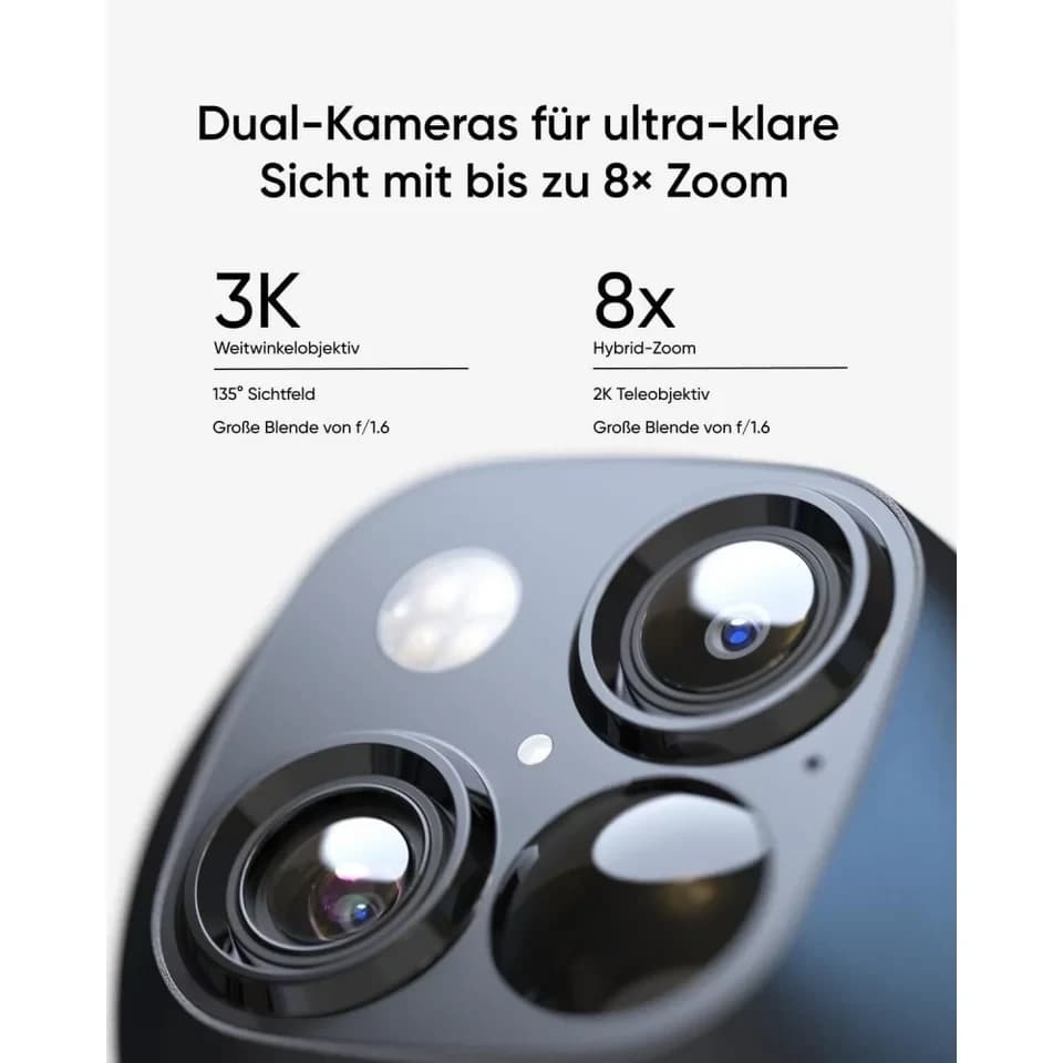 eufy Überwachungskamera eufy Solocam S340 Sicherheitskamera (Außen, 3K Auflösung für klare Bilder, Akku) - Thumbnail 2