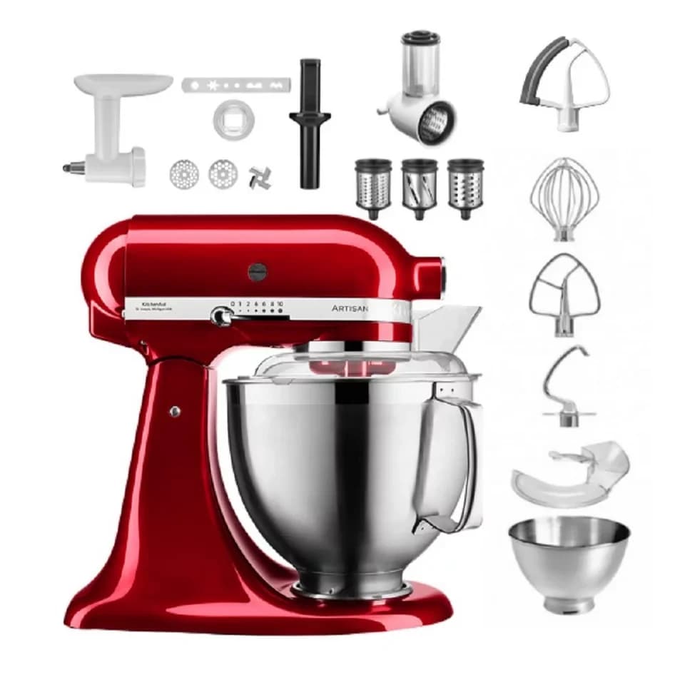 KitchenAid Küchenmaschine KitchenAid 4,8 L 5KSM185 Artisan Küchenmaschine Allrounderset - Thumbnail 6