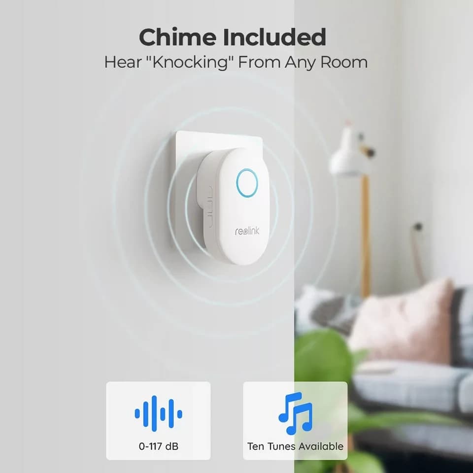 Reolink Smart Home Türklingel Video Doorbell PoE 5MP (Außenbereich, Gegensprechfunktion,180° Ultraweitwinkel,Personenerkennung,IP65) - Thumbnail 5