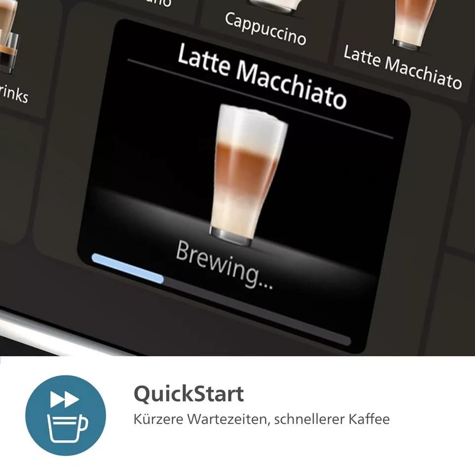 Philips Kaffeevollautomat EP5543/80 5500 Series, 20 Kaffeespezialitäten (heiß oder eisgekühlt), LatteGo-Milchsystem, SilentBrew Technologie - Thumbnail 9