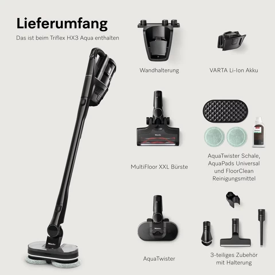 Miele Akku-Stielstaubsauger Triflex HX3 Aqua, 192 W, mit Beutel