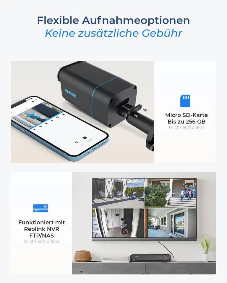 Reolink Überwachungskamera 811A 8MP PoE (Außenbereich, Human-/Autoerkennung, Farbige Nachtsicht, 4K, 2-Wege-Audio, 5X Zoom) - Thumbnail 8