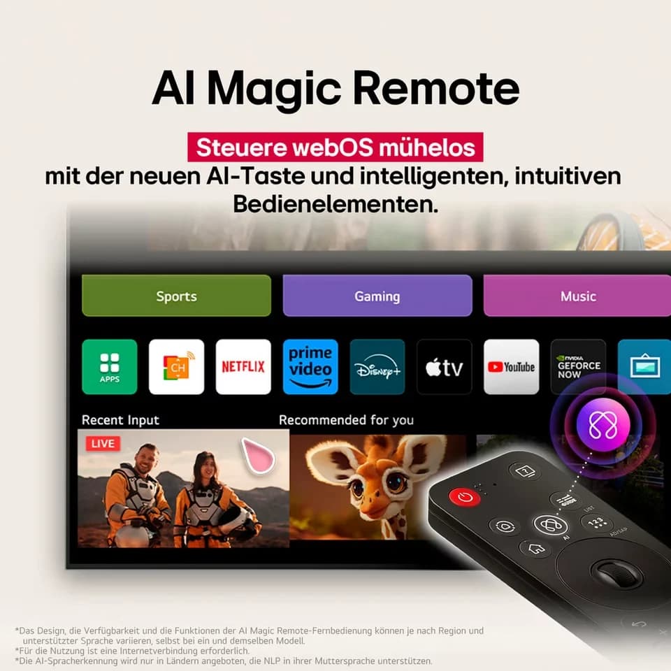 LG OLED65B59LA OLED-Fernseher (164 cm/65 Zoll, 4K Ultra HD, Smart-TV) - Thumbnail 9