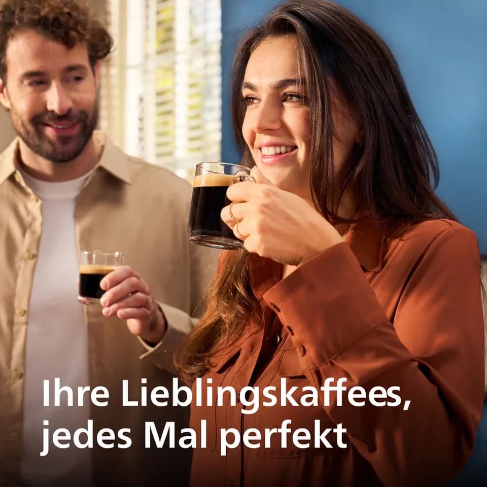 Philips Kaffeevollautomat EP2220/10 2200 Serie, 2 Kaffeespezialitäten, Panarello Milchschäumer, anpassbarer Aromastärke - Thumbnail 4