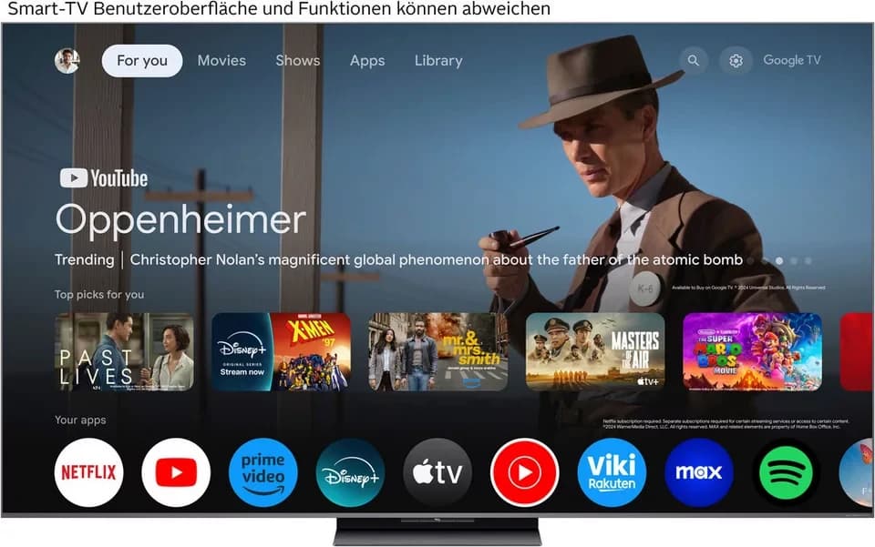 TCL 75Q8CX7 Mini-LED-Fernseher (189 cm/75 Zoll, 4K Ultra HD, Smart-TV, Google TV, Audio von Bang & Olufsen, Smart TV, Apple TV, 144Hz, 4K, Dolby Vision) - Thumbnail 3