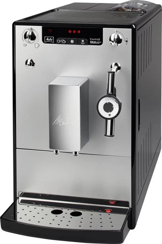 Melitta Kaffeevollautomat Solo® & Perfect Milk E957-203, silber/schwarz, Café crème&Espresso per One Touch, Milchsch&heiße Milch per Drehregler - Thumbnail 2