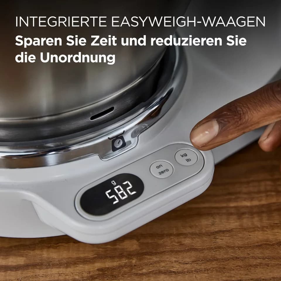 KENWOOD Küchenmaschine Titanium Chef Baker KVC85.594SI, 1200 W, 5 l Schüssel, inkl. umfangreiches Zubehör, mit integrierter EasyWeigh Waage - Thumbnail 2