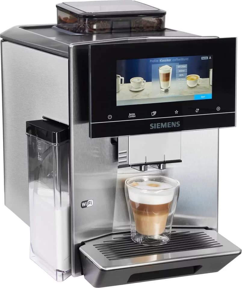 SIEMENS Kaffeevollautomat EQ900 TQ903D43, intuitives 6,8" TFT-Display, Geräuschreduzierung, App-Steuerung, Barista-Modus, AromaSelect, 3 Profile, edelstahl - Thumbnail 7