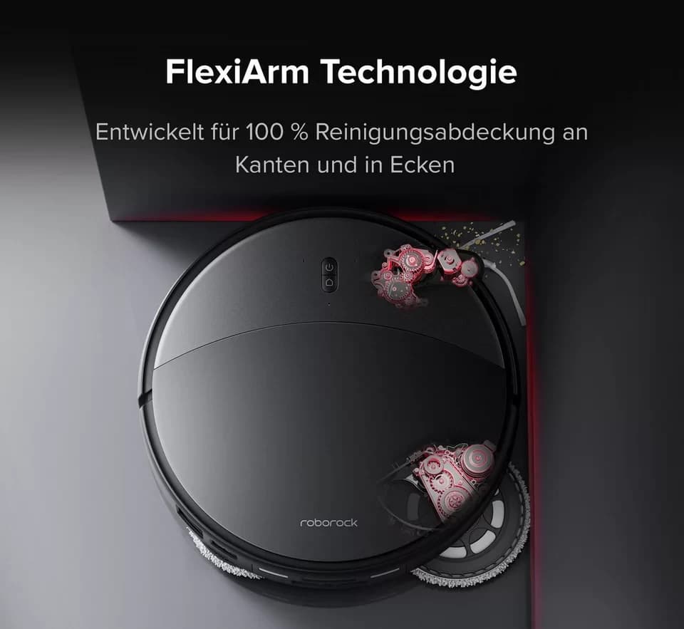 Roborock Saugroboter mit Wischfunktion Saros 20X mit 36.000 Pa Saugkraft & hohem Wischdruck, 65 W, beutellos, Mop-Abnahme, überwindet 8,8cm hohe Schwellen, StarSight2.0 Navigation - Thumbnail 5