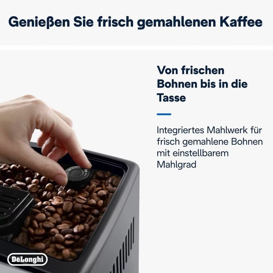 De'Longhi Kaffeevollautomat Dinamica Plus ECAM370.70.B - 14 Rezepte, perfekter Milchschaum, schwarz, Einfache Bedienung dank 3,5" Touchscreen & Kaffeekannen-Funktion - Thumbnail 4