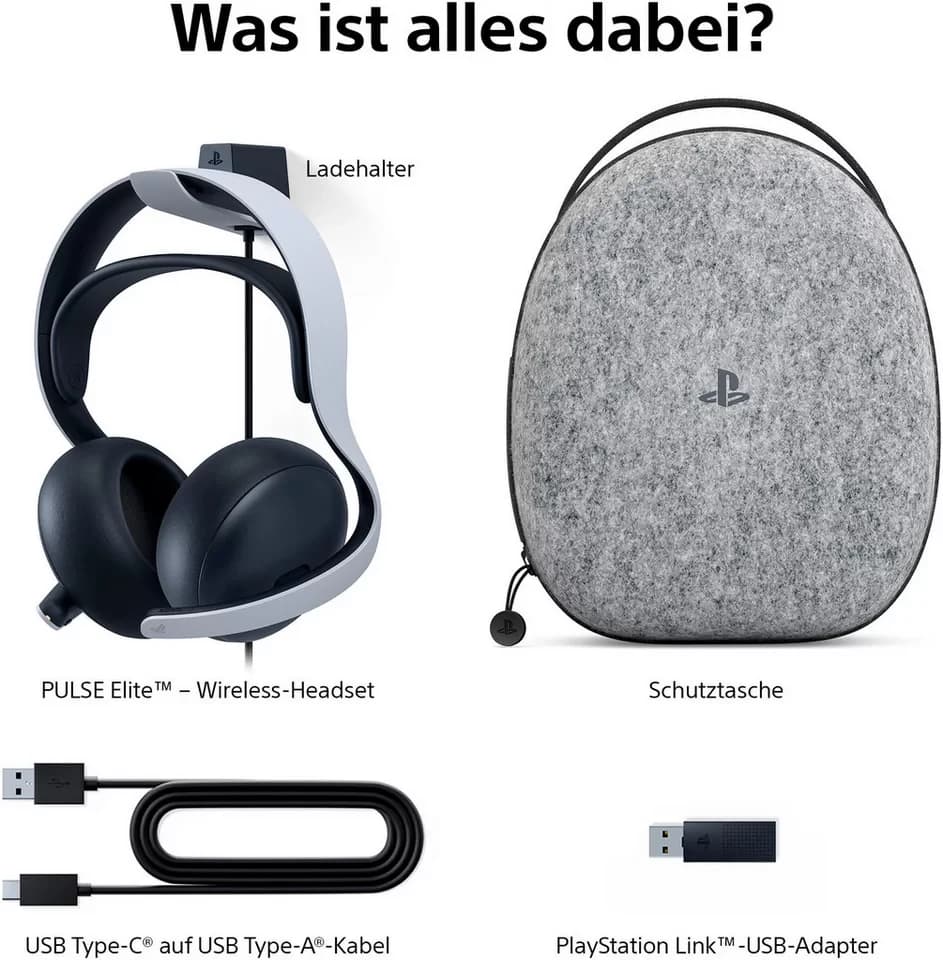PlayStation 5 PULSE Elite™ Wireless-Headset Gaming-Headset (Multi-Point-Verbindung, Rauschunterdrückung, Stummschaltung, Bluetooth) - Thumbnail 10