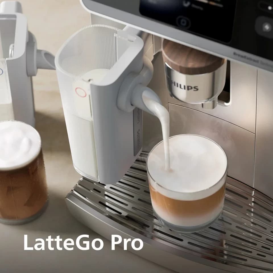 Philips Kaffeevollautomat EP8757/20 8000 Series LatteGo Pro Café Aromis, 50 Getränke (heiß oder eisgekühlt), LatteGo Pro-Milchsystem, BrewExtract Technologie, appfähig - Thumbnail 4