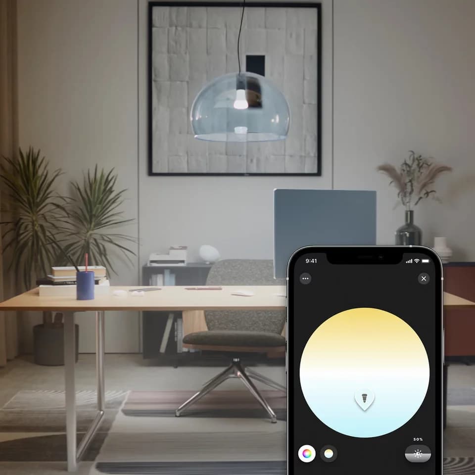 Philips Hue LED-Leuchtmittel White Ambiance 810lm smarte Lampe, E27, 2 St., Farbwechsler, Vollspektrumlicht 1000K-20000K - Thumbnail 8
