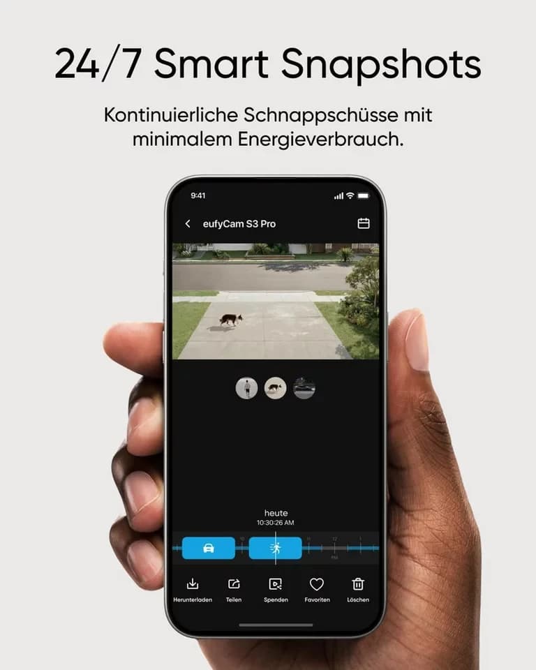 eufy Security Überwachungskamera S3 Pro Kamera-Set, 4K Kabellose Solar-Überwachungskamera Außen (Außenbereich, 1-tlg., 4K-Auflösung, verbesserte Farb-Nachtsicht, SolarPlus 2.0) - Thumbnail 8