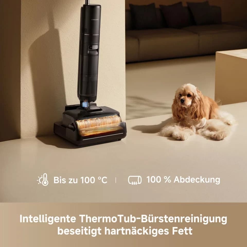 Dreame Nass-Trocken-Sauger H15 Pro Foam Wash, 400 W, Kombi aus Warmwasser-Schaumreinigung, 180°-Design, 23.000 Pa Saugkraft - Thumbnail 7