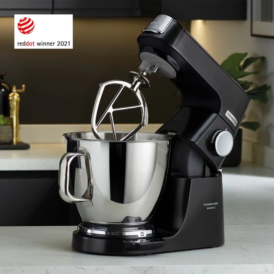 KENWOOD Küchenmaschine Titanium Chef Baker XL KVL85.004BK, EasyWeigh™-Waage, 1200W, schwarz, 1200 W, 7 l Schüssel, 3-teiliges Patisserie-Set, Flexi-Element, 5l & 7l Rührschüssel, Spatel - Thumbnail 4