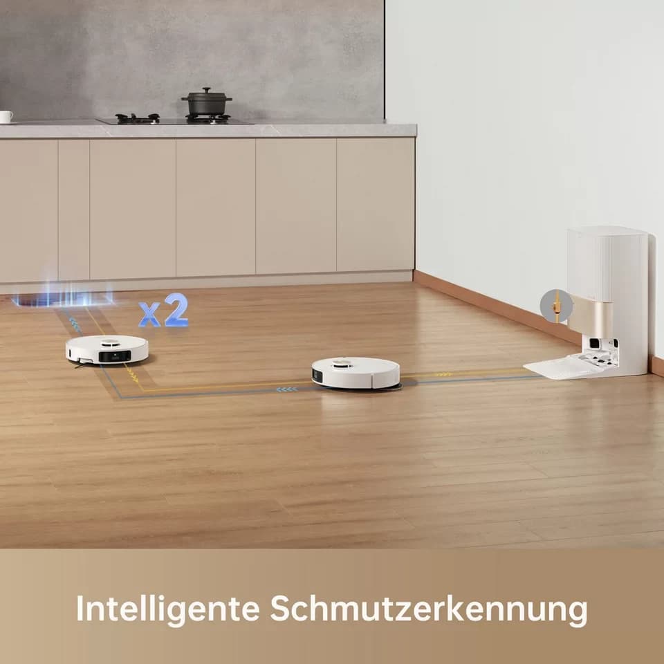 Dreame Saugroboter mit Wischfunktion X40 Ultra Complete, 75 W, Mop Extend, ausfahrbare Seitenbürste, 12.000 Pa Saugleistung - Thumbnail 9