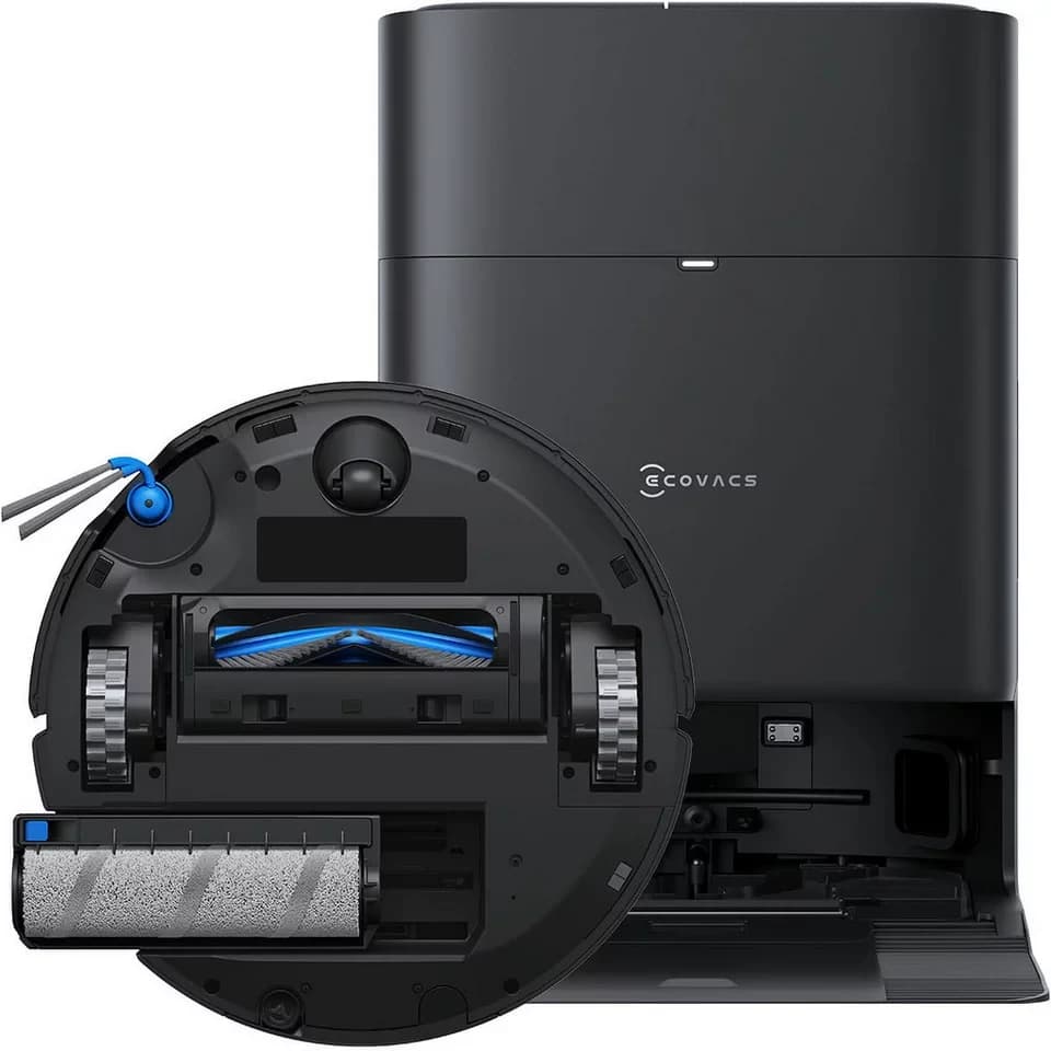 ECOVACS Nass-Trocken-Saugroboter DEEBOT T80S OMNI (Black), OZMO ROLLER 2.0 Wischtechnologie, 80 W, mit Beutel, 24.800 Pa Saugleistung, Triple Lift 10 mm - Thumbnail 4