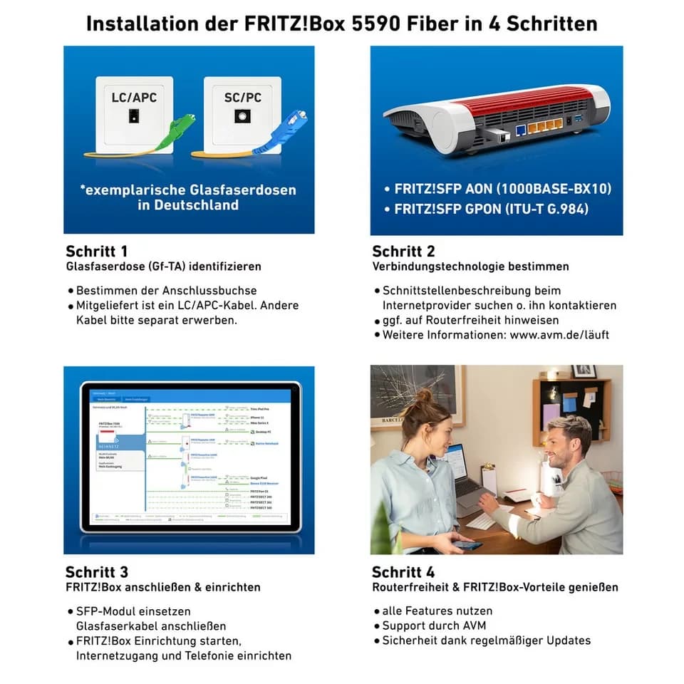 Fritz! FRITZ!Box 5590 Fiber WLAN-Router - Thumbnail 6