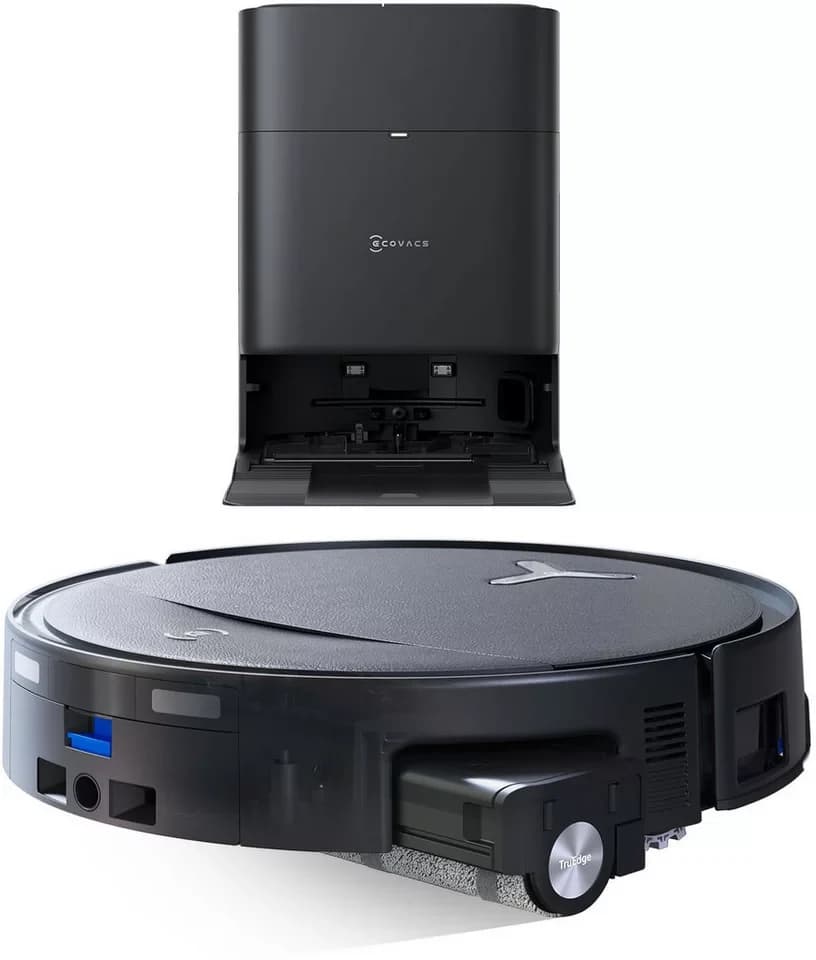 ECOVACS Nass-Trocken-Saugroboter DEEBOT T80S OMNI (Black), OZMO ROLLER 2.0 Wischtechnologie, 80 W, mit Beutel, 24.800 Pa Saugleistung, Triple Lift 10 mm - Thumbnail 3
