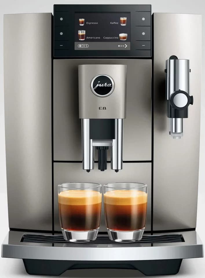 JURA Kaffeevollautomat 15712 E8 (ED), Midnight Silver, 27 Spezialitäten, WiFi, Hot & Light Brew, Sweet - Thumbnail 2
