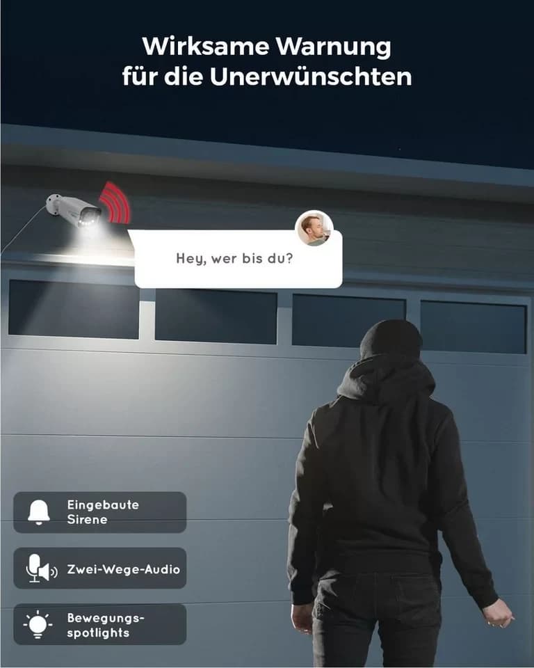 Reolink Überwachungskamera 811A 8MP PoE (Außenbereich, Human-/Autoerkennung, Farbige Nachtsicht, 4K, 2-Wege-Audio, 5X Zoom) - Thumbnail 5