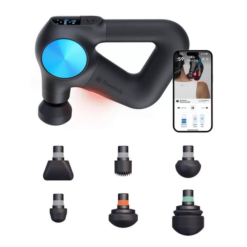 Therabody Massagepistole Theragun PRO PLUS, 5 Massageaufsätze, Integrierte LED-Lichttherapie - Thumbnail 2