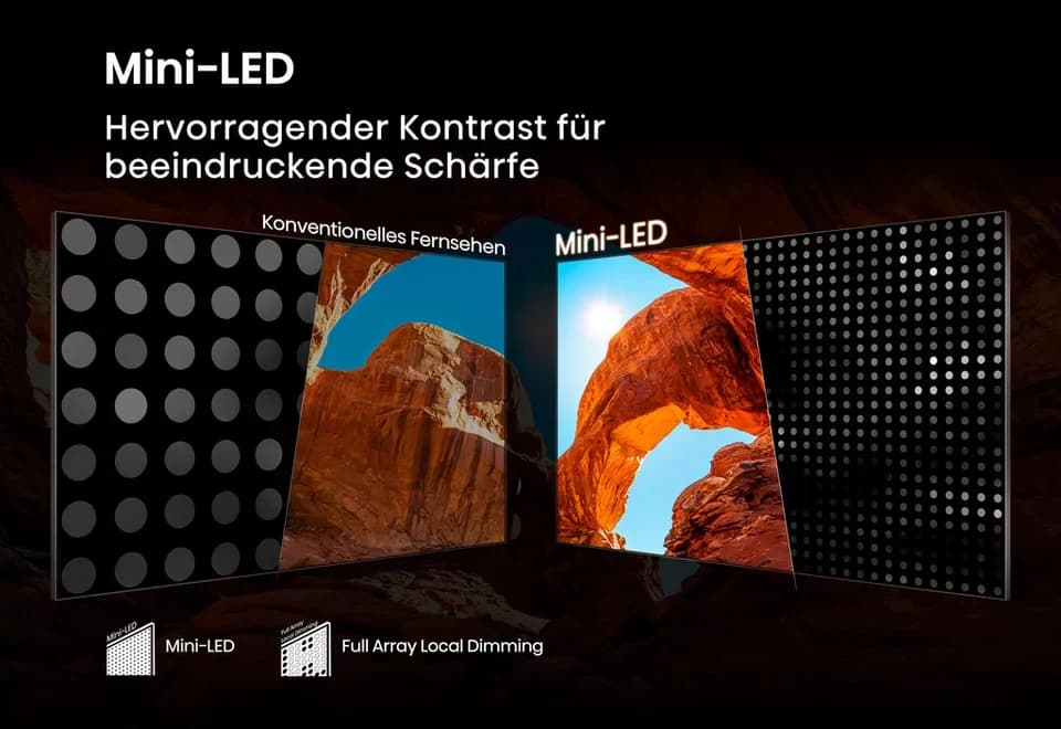 Hisense 65U7Q QLED Mini LED-Fernseher (164 cm/65 Zoll, 4K Ultra HD, Smart-TV, 4K UHD Mini LED) - Thumbnail 8