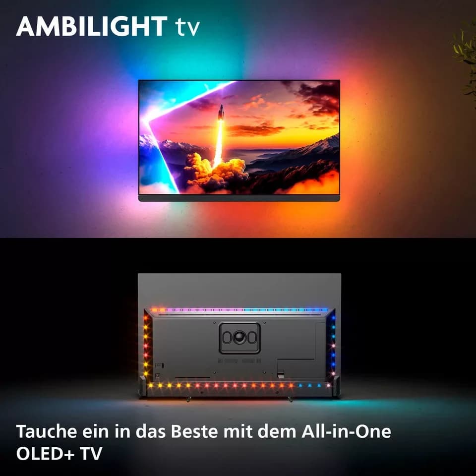 Philips 77OLED910/12 OLED-Fernseher (194 cm/77 Zoll, 4K Ultra HD, Smart-TV, Google TV, Ambilight, P5 AI, Bowers & Wilkins Sound, Dolby Vision, Gaming) - Thumbnail 10