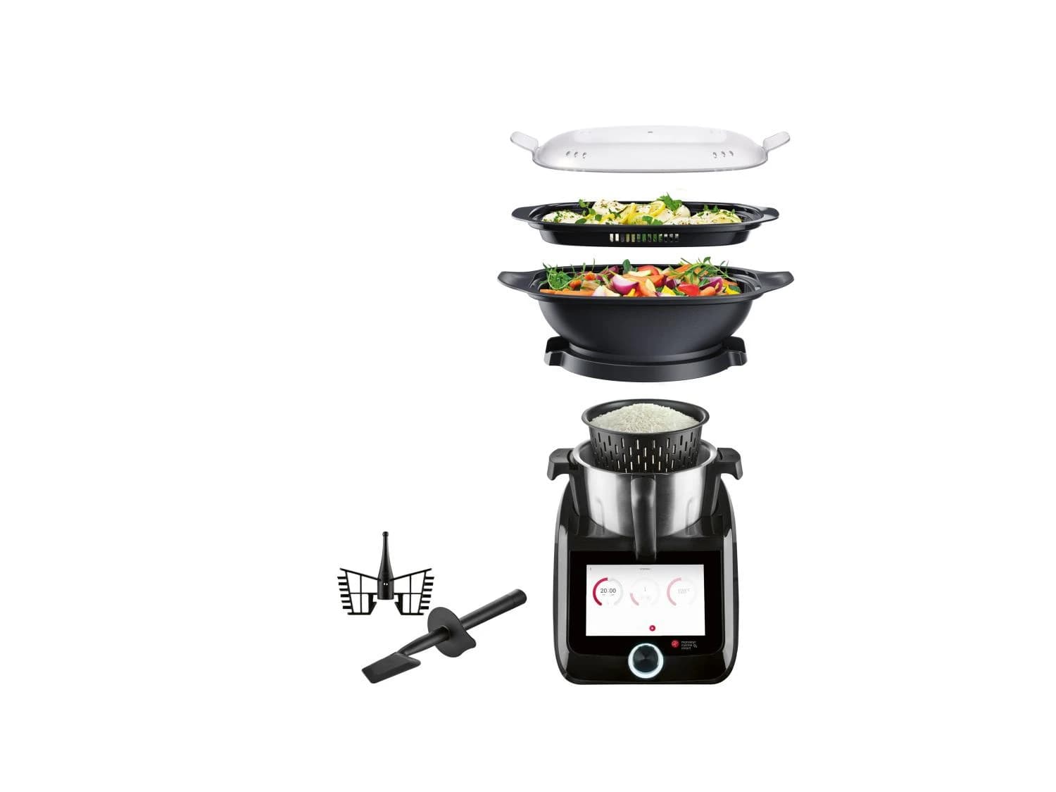 SilverCrest Monsieur Cuisine smart »SKMS 1200 C1« Küchenmaschine mit Kochfunktion, schwarz - Thumbnail 5