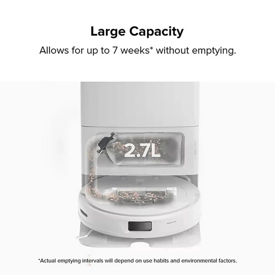 Roborock Staubsaugerbeutel Staubbeutel Zubehörset für S8 PRO/ S7 MAX Ultra/ Qrevo, 6PCS, Großer Kapazität Ersatzbeutel Staubsaugerbeutel - Thumbnail 3