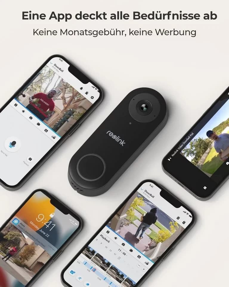 Reolink Smart Home Türklingel Video Doorbell PoE 5MP (Außenbereich, Gegensprechfunktion,180° Ultraweitwinkel,Personenerkennung,IP65) - Thumbnail 8