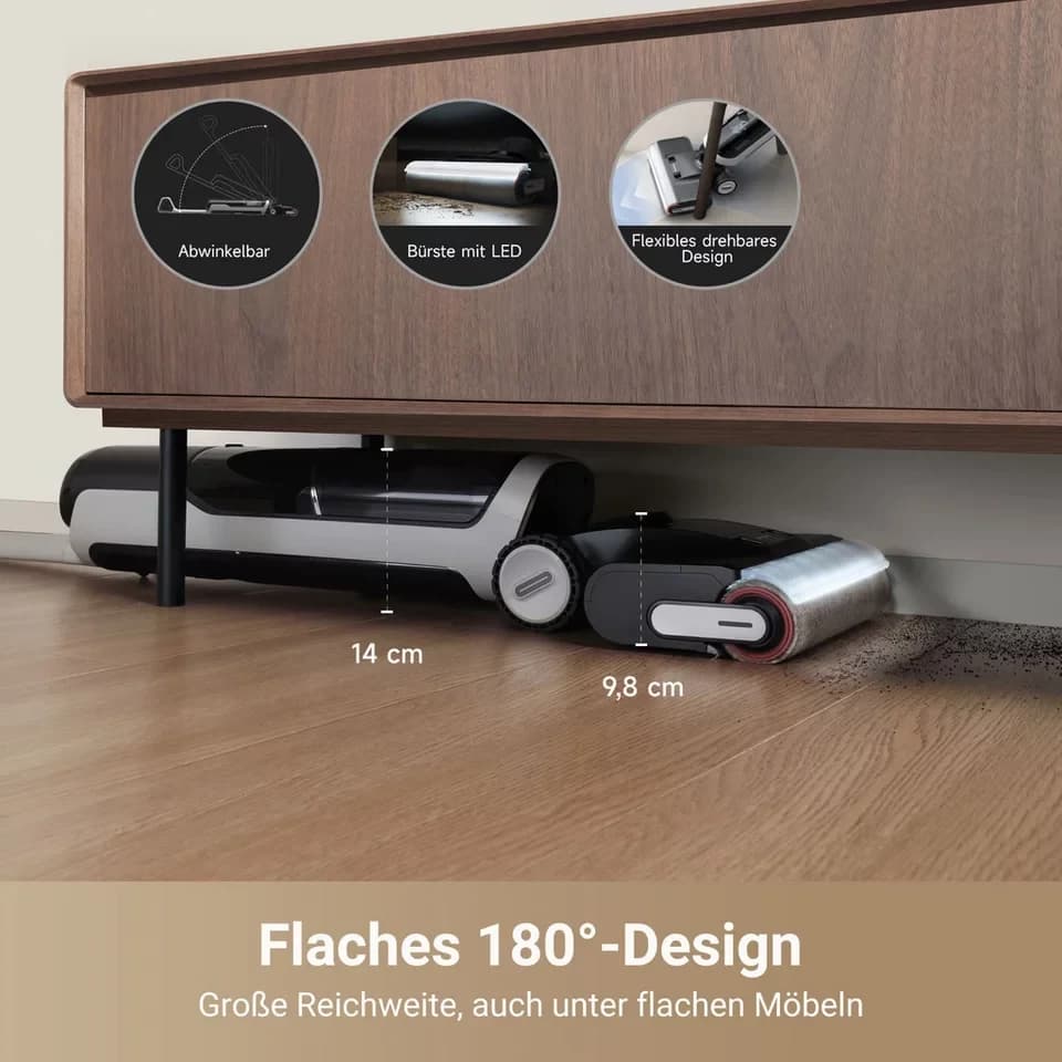 Dreame Nass-Trocken-Sauger Dreame H14pro mit 18.000 Pa Saugkraft, 400 W, Flexible und gründliche 180° Reinigung, schnelle Trocknung der Bürste - Thumbnail 4