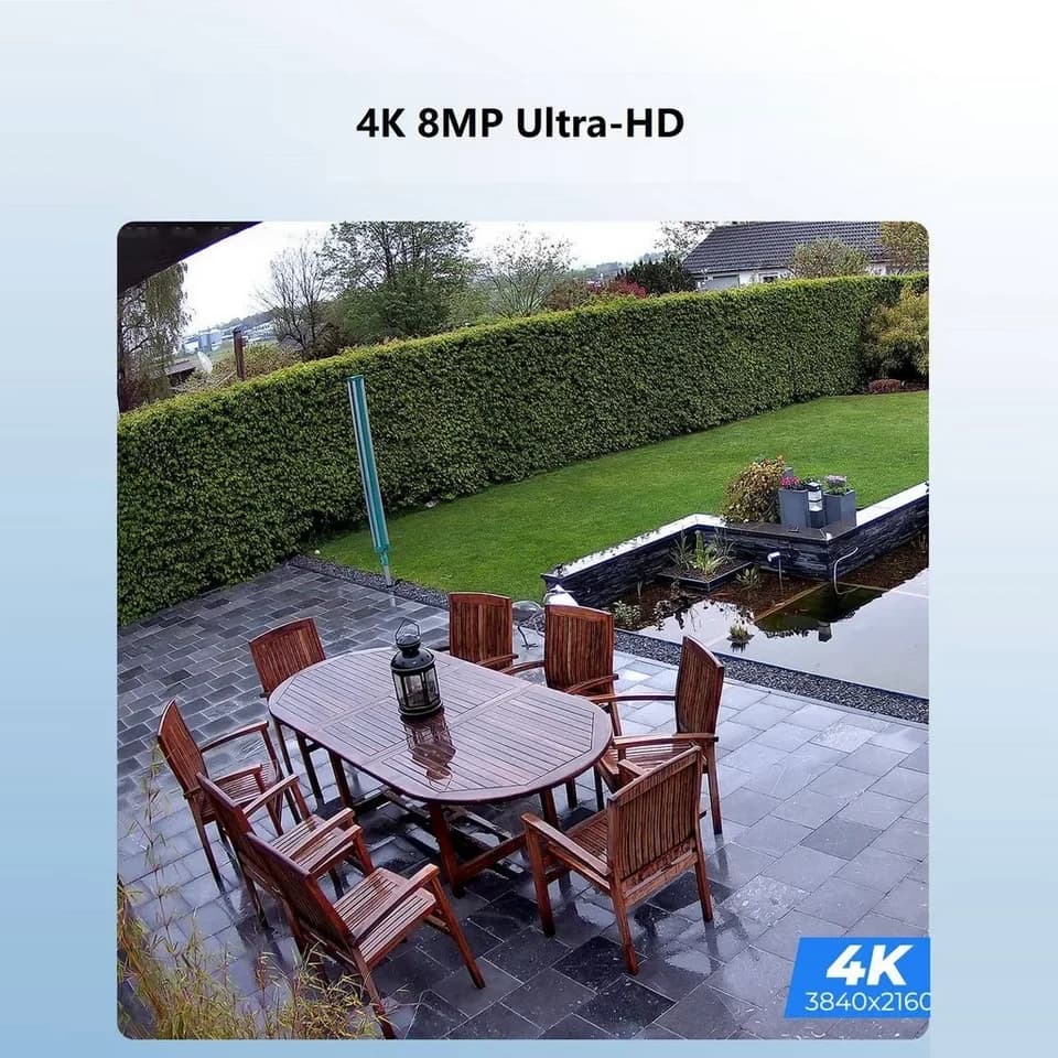 Reolink Überwachungskamera RLK16-810B8-A 4K PoE (Außenbereich, Videoüberwachungsset, Videoüberwachung mit 8X 8MP PoE IP Kamera und 16CH 4TB HDD NVR, Personenerkennung und Fahrzeugerkennung, IP66, 30M IR Nachtsicht) - Thumbnail 3