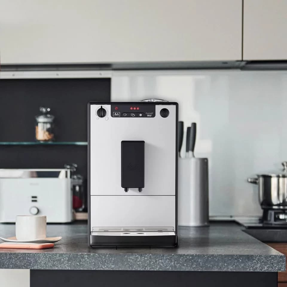 Melitta Kaffeevollautomat Solo® 950-766, Pure Silver, Perfekt für Café crème & Espresso, nur 20cm breit - Thumbnail 5