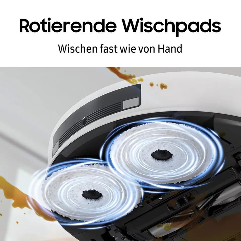 Samsung Saugroboter mit Wischfunktion VR7MD96B14G/WD, 70 W, BESPOKE Jet Bot Combo Steam Plus - Thumbnail 9