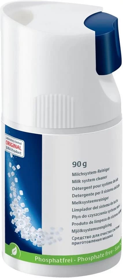 JURA Mini-Tabs Milchsystem-Reiniger (Originalflasche mit Dosiersystem f. 30 Reinigungen Originalflasche mit Dosiersystem, für Jura Kaffeevollautomaten)