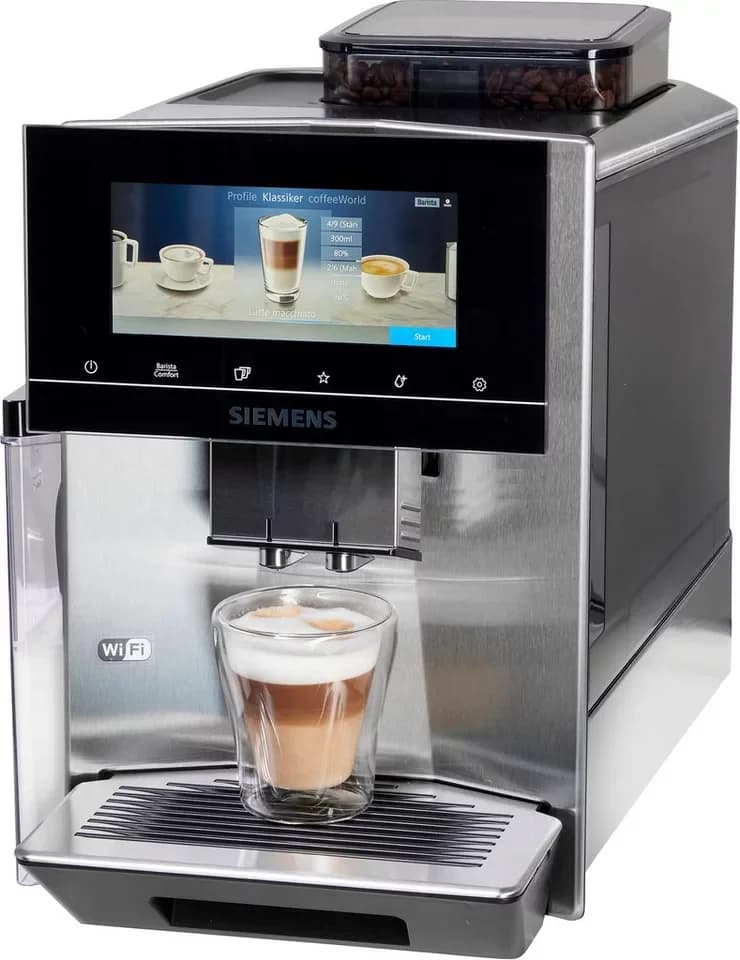 SIEMENS Kaffeevollautomat EQ900 TQ903D43, intuitives 6,8" TFT-Display, Geräuschreduzierung, App-Steuerung, Barista-Modus, AromaSelect, 3 Profile, edelstahl - Thumbnail 9