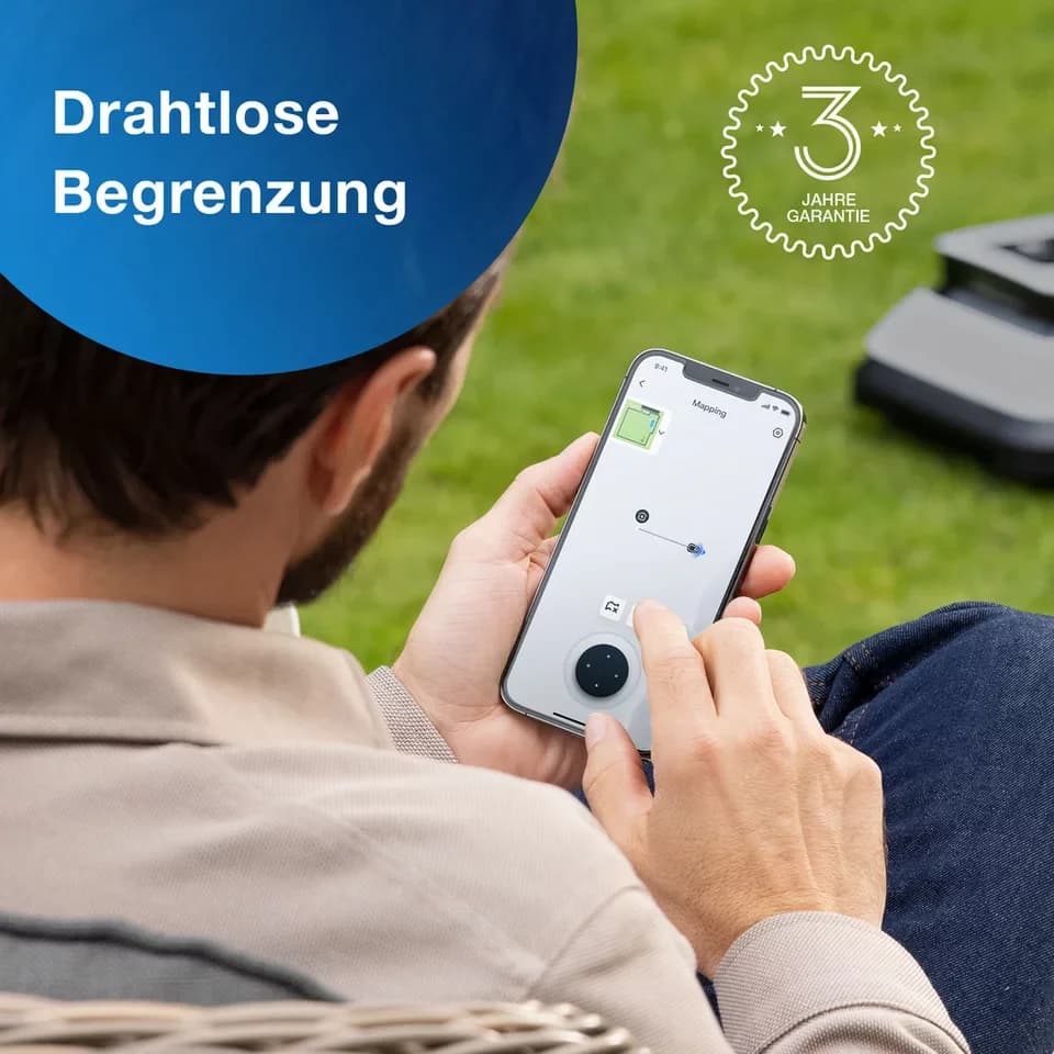 ECOVACS Rasenmähroboter GOAT G1-800 Grey, bis 800 m² Rasenfläche, (Set), mit intelligenter 3D-Hindernisvermeidung; Grundfarbe: grau - Thumbnail 5